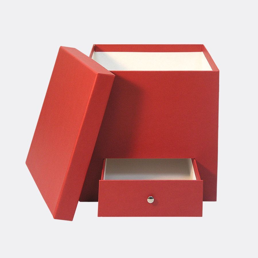 Коробка-куб с выдвижным ящиком 