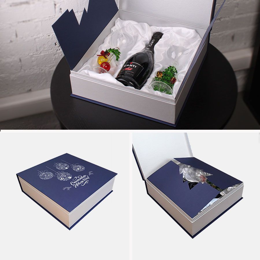 Коробка-книжка крышка-дно (с откидной крышкой) с ложементом заказ TP_191310_L 